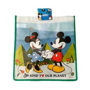 NWT Disney Mickey and Minnie reusable tote bag green